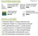 Hexie Imposter Runner or Quilt Pattern by Susan Nelson for Cut Loose Press<br>Click for fabric requirements