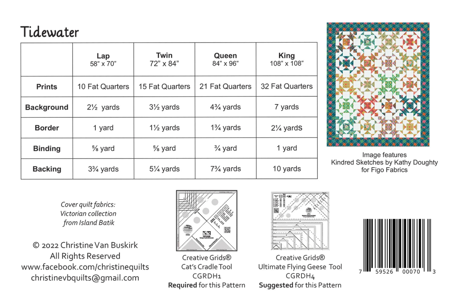 Tidewater Quilt Pattern by Christine Quilts