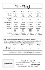 Cozy Quilt Designs Yin Yang Pattern