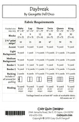 Cozy Quilt Designs Daybreak Pattern