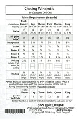 Cozy Quilt Designs Chasing Windmills Pattern