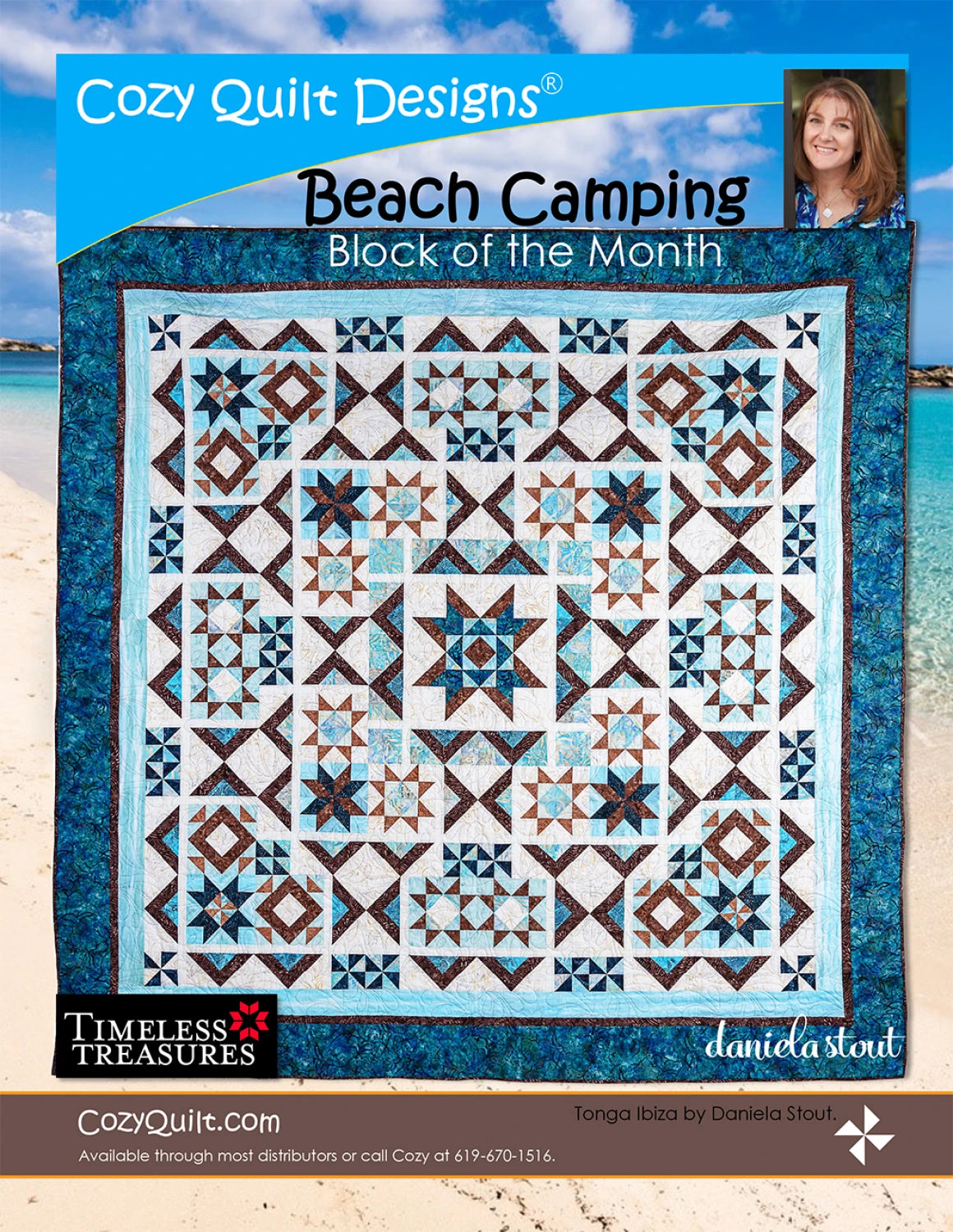 Cozy Quilt Designs Beach Camping Medallion Quilt