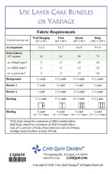 Cozy Quilt Designs Classic Coffee Cake Pattern