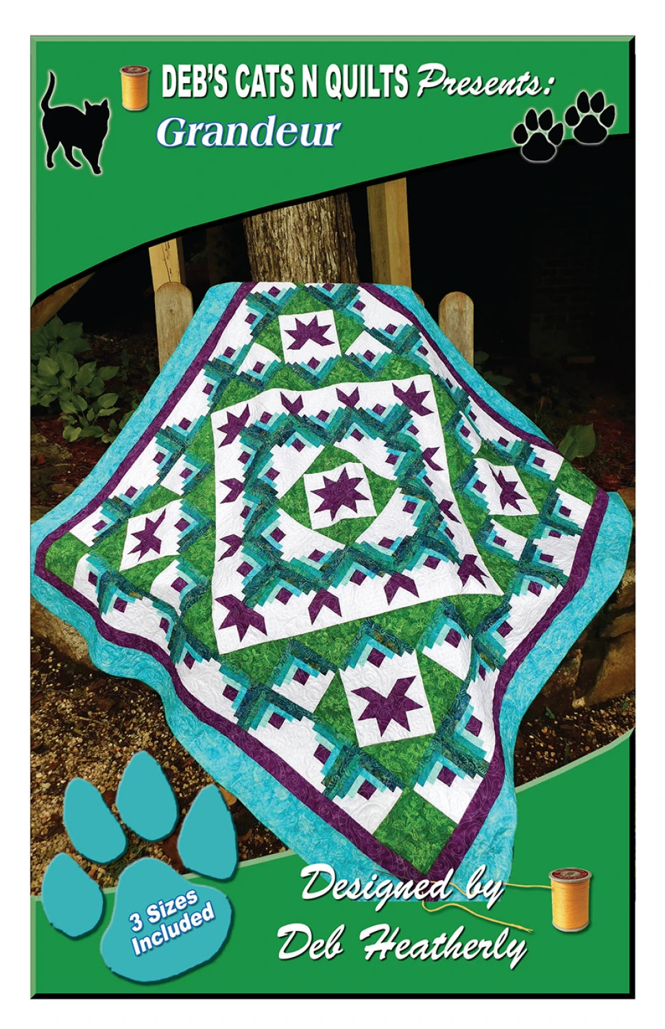 Grandeur Quilt Pattern by Deb Heatherly - Deb's Cats N Quilts (DH2515)