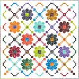 Daisy Chain Quilt Kit featuring Riley Blake Designs Express Yourself! Ombre Batiks and Christa Watson's modern quilt pattern.
