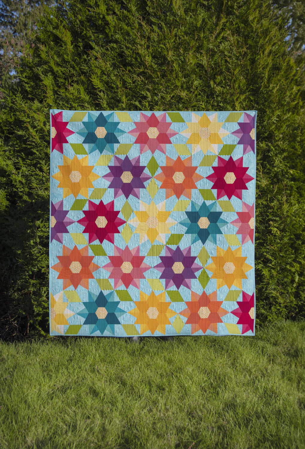 Dancing Dahlias Quilt Pattern by Krista Moser of The Quilted Life 10034