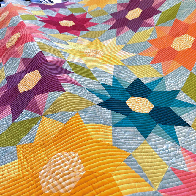 Dancing Dahlias Quilt Pattern by Krista Moser of The Quilted Life 10034