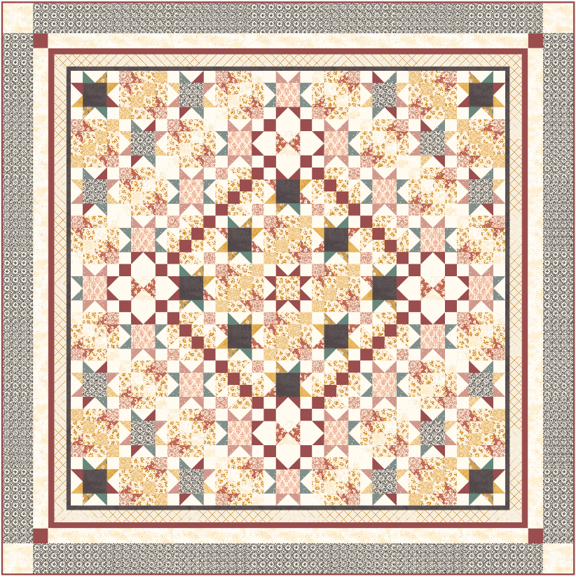 Elegant Stars Quilt Kit--As Seen In 9-2-2023 Riley Blake Designs Blog Post