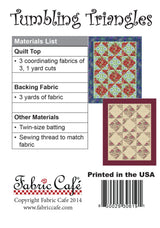 Tumbling Triangles 3-Yard Quilt Pattern by Donna Robertson SKU FC091420-01