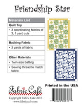 Friendship Star 3-Yard Quilt Pattern by Donna Robertson SKU FC091533-01