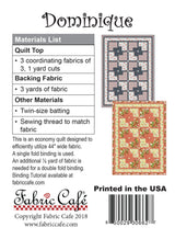 Dominique 3-Yard Quilt Pattern by Donna Robertson SKU FC091825-01