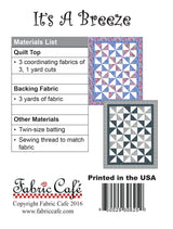 It's A Breeze 3-Yard Quilt Pattern by Donna Robertson SKU FC091826-01