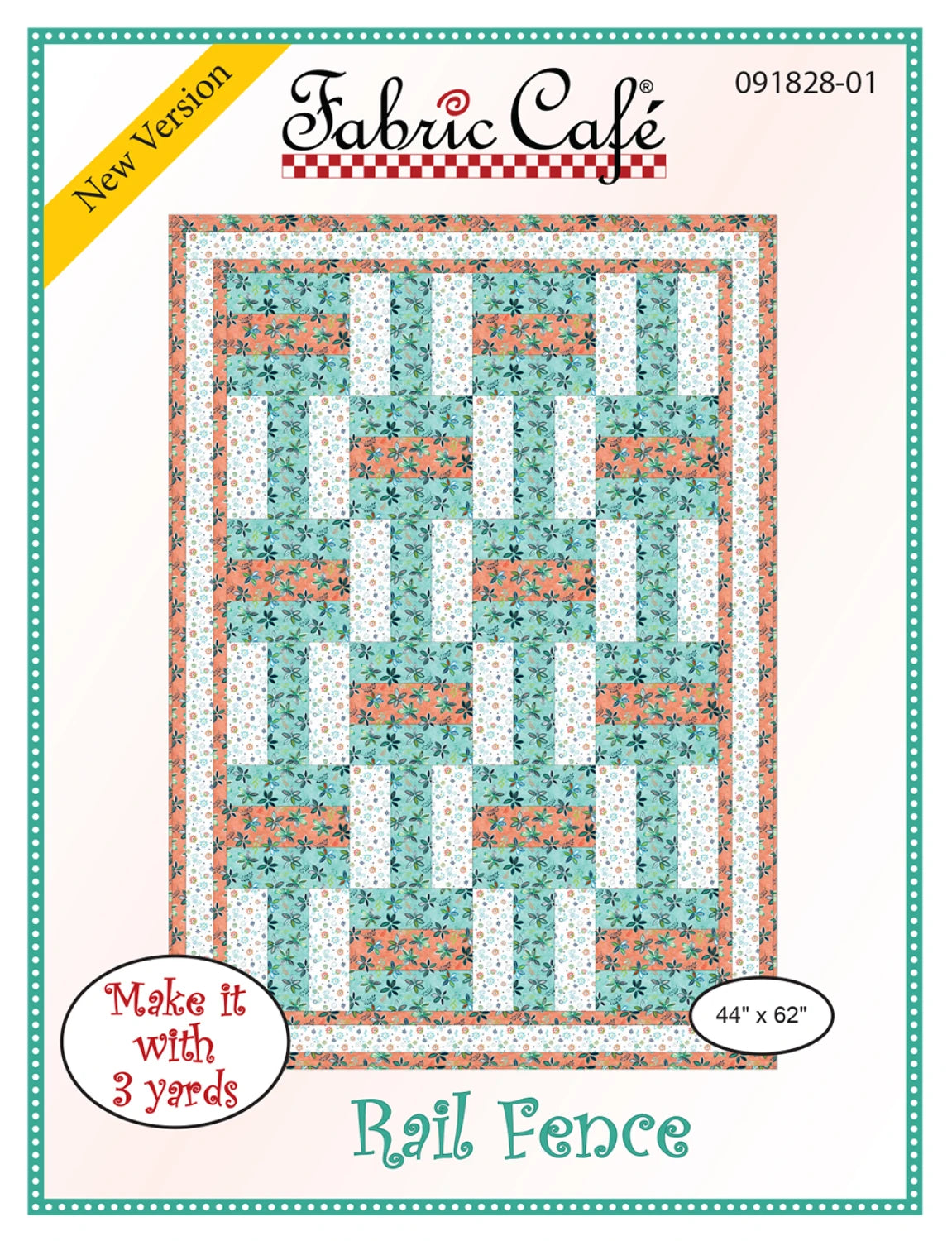 Rail Fence 3-Yard Quilt Pattern by Donna Robertson SKU FC091828-01