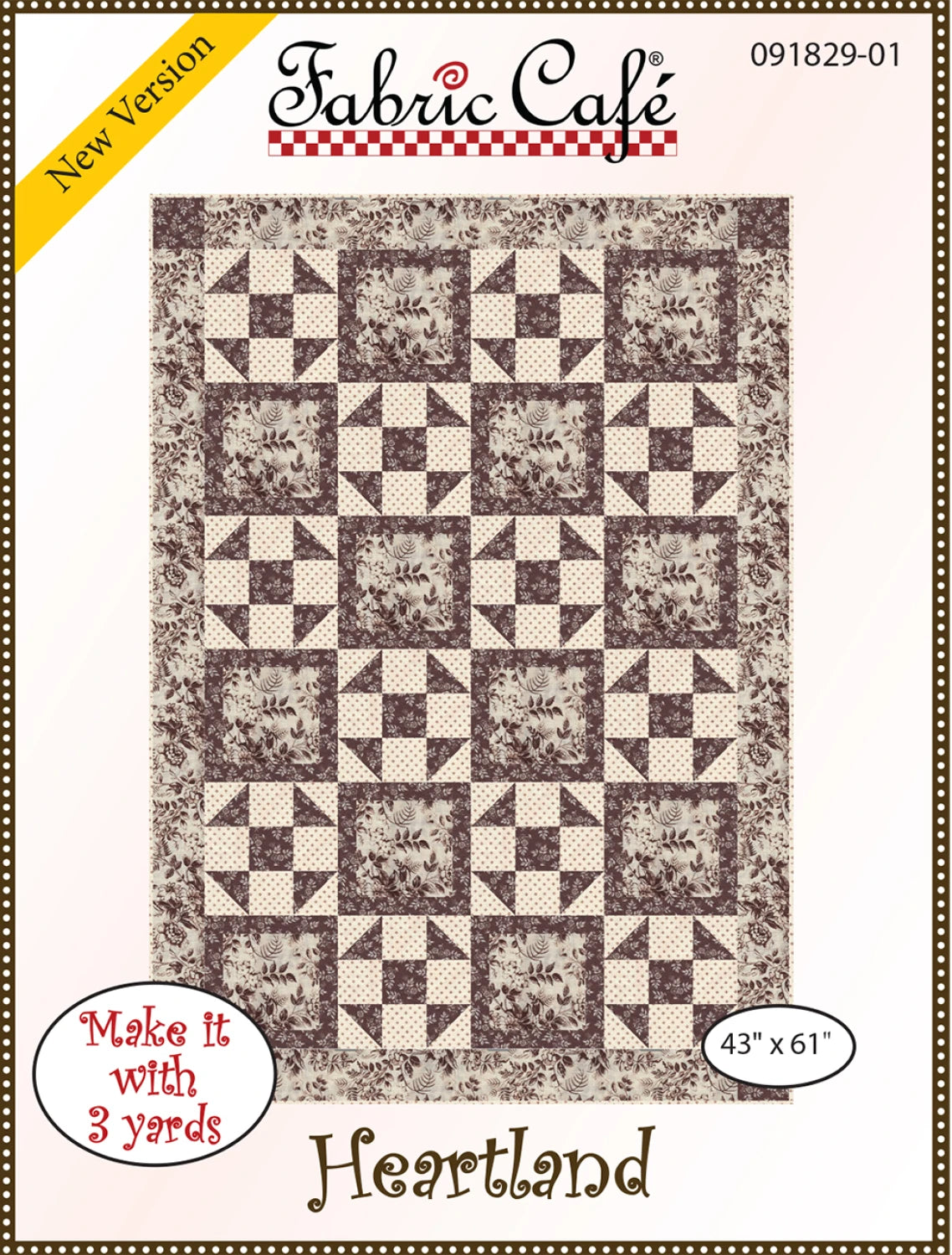 Heartland 3-Yard Quilt Pattern by Donna Robertson SKU FC091829-01