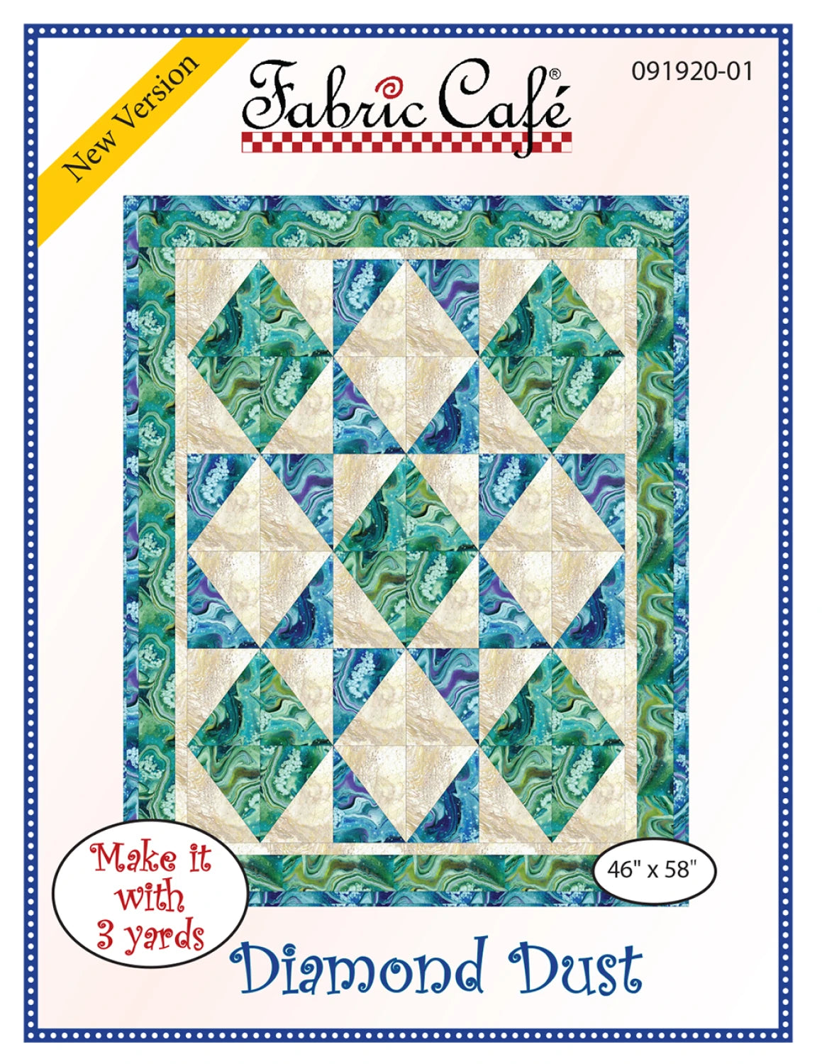 Diamond Dust 3-Yard Quilt Pattern by Donna Robertson SKU FC091920-01