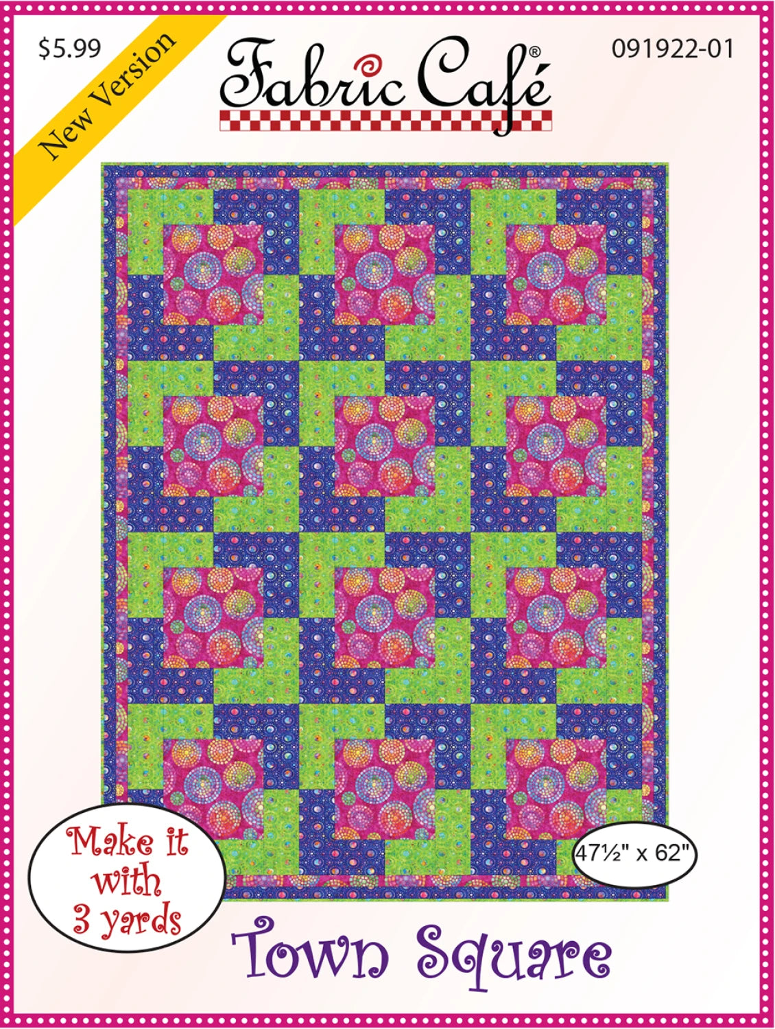 Town Square 3-Yard Quilt Pattern by Donna Robertson SKU FC091922-01