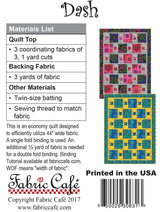 Dash 3-Yard Quilt Pattern by Donna Robertson SKU FC092021-02