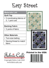 Easy Street 3-Yard Quilt Pattern by Donna Robertson SKU FC092023-01