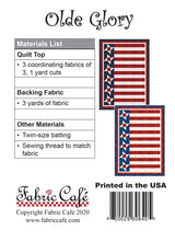 Olde Glory 3-Yard Quilt Pattern by Donna Robertson SKU FC092026-01
