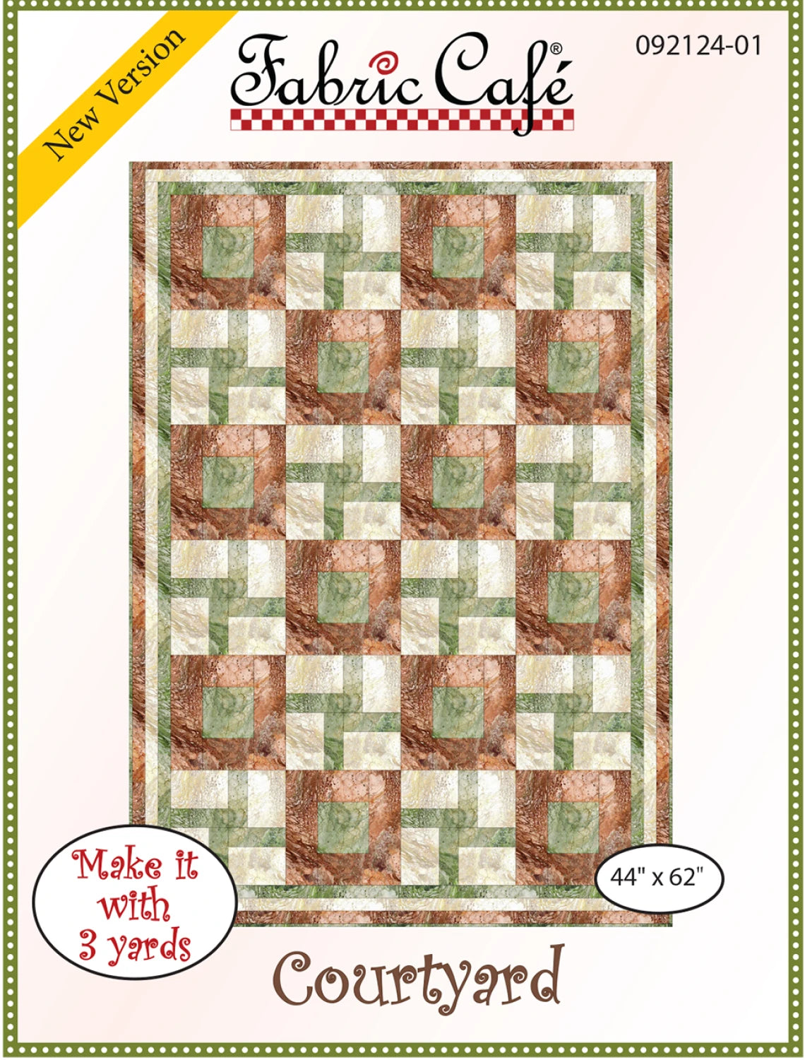 Courtyard 3-Yard Quilt Pattern by Donna Robertson SKU FC092124-01