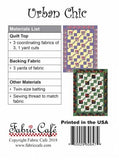 Urban Chic 3-Yard Quilt Pattern by Donna Robertson SKU FC092127-01