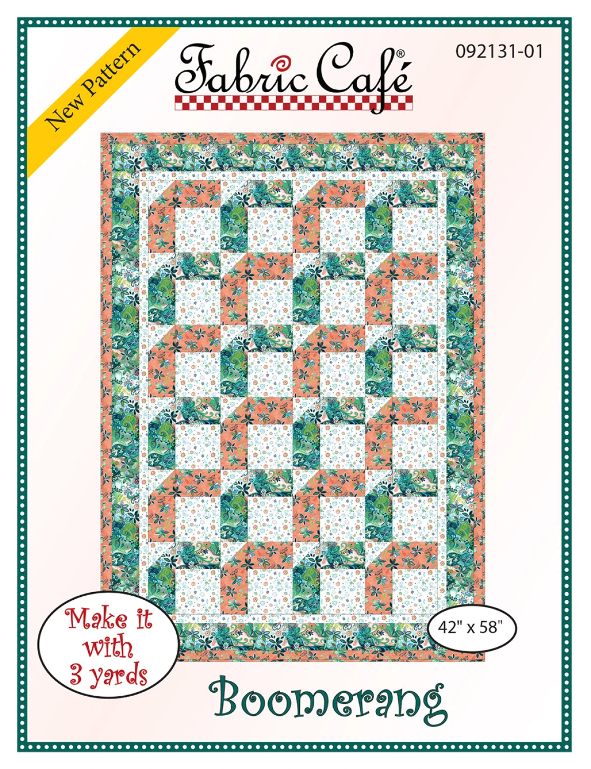 Boomerang 3-Yard Quilt Pattern by Donna Robertson SKU FC092131-01