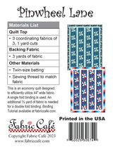 Pinwheel Lane 3-Yard Quilt Pattern by Donna Robertson SKU FC092320-01