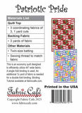 Patriotic Pride 3-Yard Quilt Pattern by Donna Robertson SKU FC092321-01