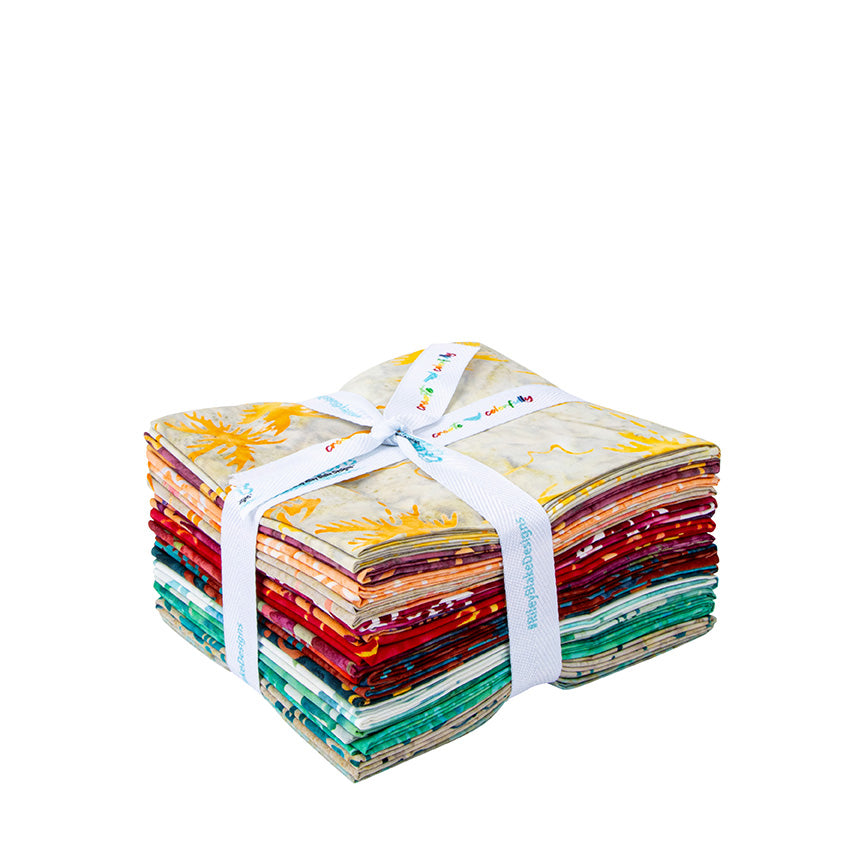 15-Piece Fat Quarter Bundle--Places You'll Go - Beach Sunset and Island Breeze