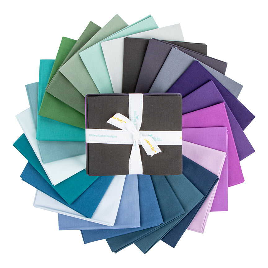 24-Piece Fat Quarter Bundle - Confetti Cottons Cool SKU FQ-COO120-24