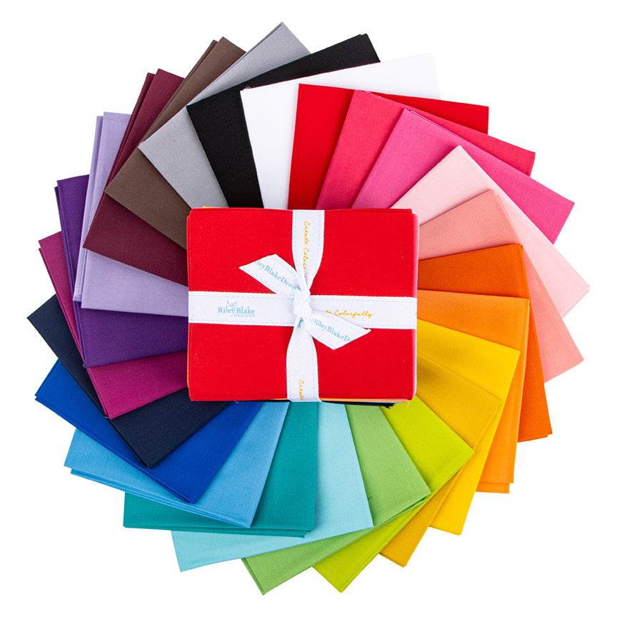 24-Piece Fat Quarter Bundle - Confetti Cottons Rainbow SKU FQ-RIL120-24