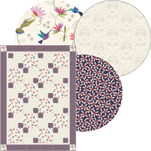 3-Yard Fabric Bundle--Garden Path Hummingbird 3
