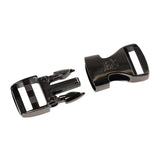 ByAnnie 1 inch side release buckle in black metal for bag making - open