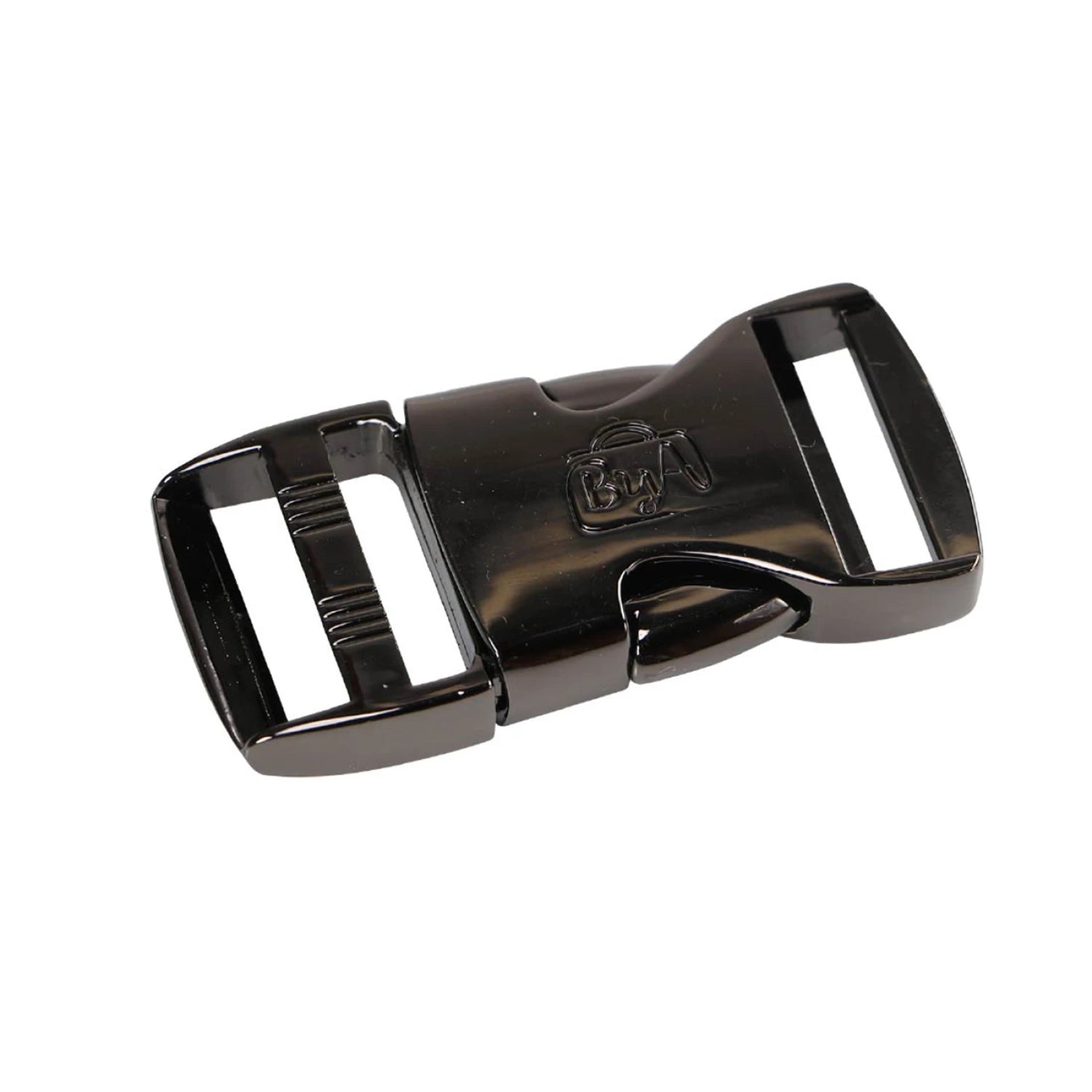 ByAnnie 1 inch side release buckle in black metal for bag making - closed