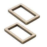 ByAnnie™ 1" Metal Rectangle Rings - 3 Finishes (Set of 2)