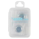 A retail package of ByAnnie HAR-MAG-N-TWO sew-in magnets containing two pairs of vinyl-wrapped 14mm magnetic snaps.