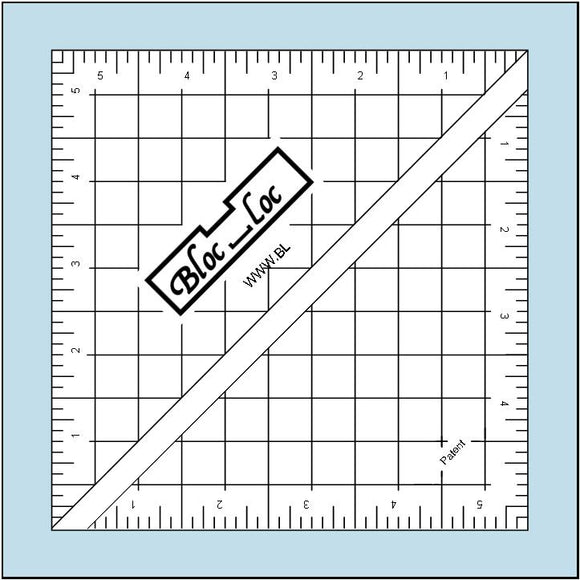 Bloc Loc Half Square Triangle Trim Tool--5-1/2