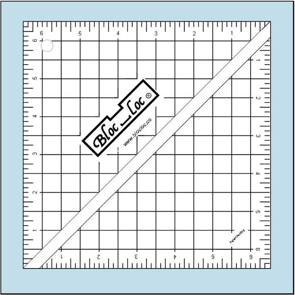 Bloc Loc Half Square Triangle Trim Tool--6-1/2
