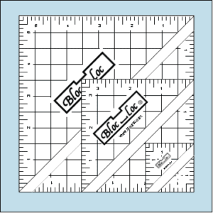 Bloc Loc Half Square Triangle HST Set #3--3-Ruler Set