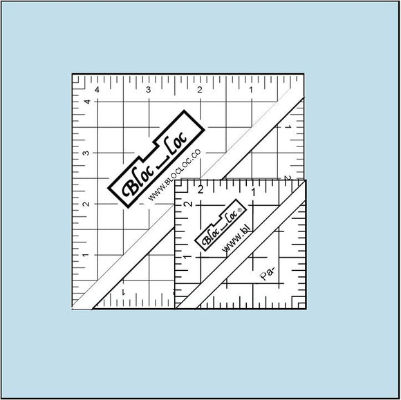 Bloc Loc Half Square Triangle HST Set #6--2-Ruler Set