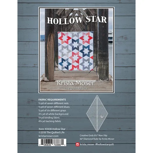 Hollow Star Quilt Pattern by Krista Moser of The Quilted Life 10008