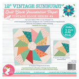 12-inch Vintage Sunburst Block Foundation Papers by Lori Holt for It's Sew Emma SKU ISE-7010