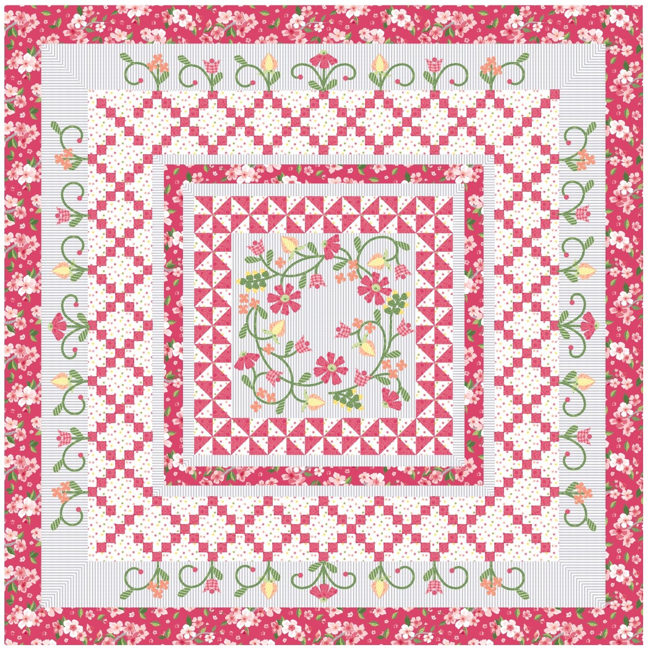 Courtyard Quilt Pattern by Jill Finley of Jillily Studio
