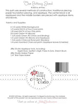 Fabric requirements graphic for The Potting Shed quilt pattern by Jill Finley of Jillily Studio.