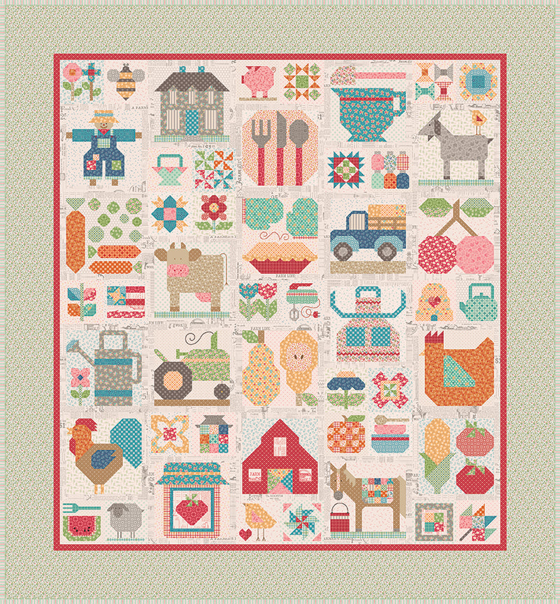 Farm Fresh Sew Along Quilt Kit by Lori Holt Featuring Farmer's Daughter Fabrics