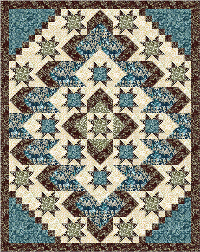 Decorator Jewel Quilt Kit Featuring Decorator Style Expressions Batiks for Riley Blake Designs