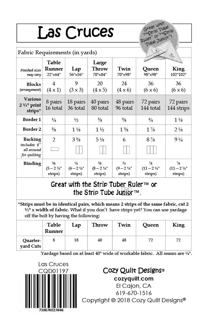 Cozy Quilt Designs Las Cruces Pattern