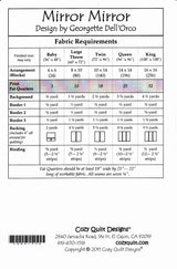 Cozy Quilt Designs Mirror Mirror Pattern