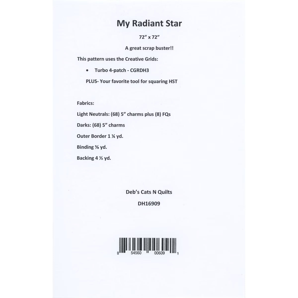 My Radiant Star Quilt Pattern by Deb Heatherly