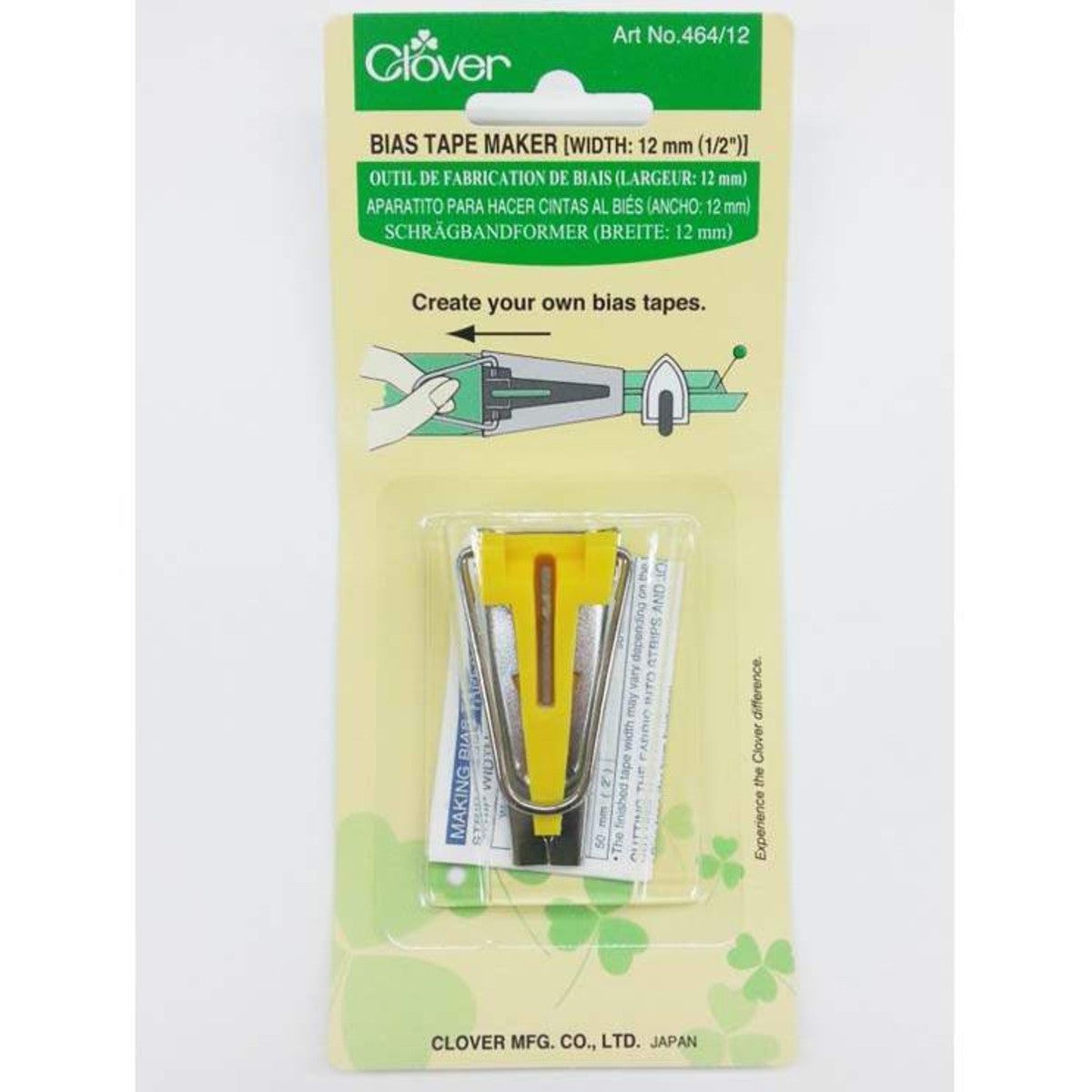 Clover Bias Tape Maker - 1/4" and 1/2" Sizes
